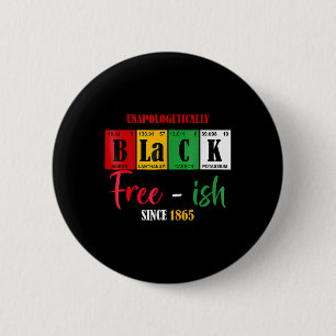 Badge Rond 5 Cm Afrique Noir Unapologetiquement Libre depuis 1865