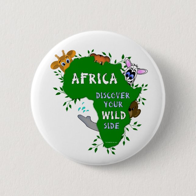 Badge Rond 5 Cm Afrique sauvage (Devant)