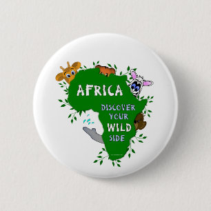 Badge Rond 5 Cm Afrique sauvage