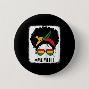 Badge Rond 5 Cm Afro-Américain Maman Vie Mère Noire Mères D