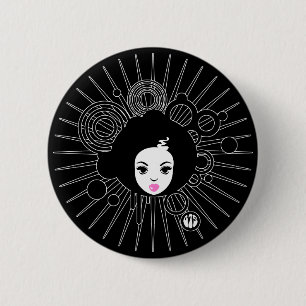 Badge Rond 5 Cm Afro Chick