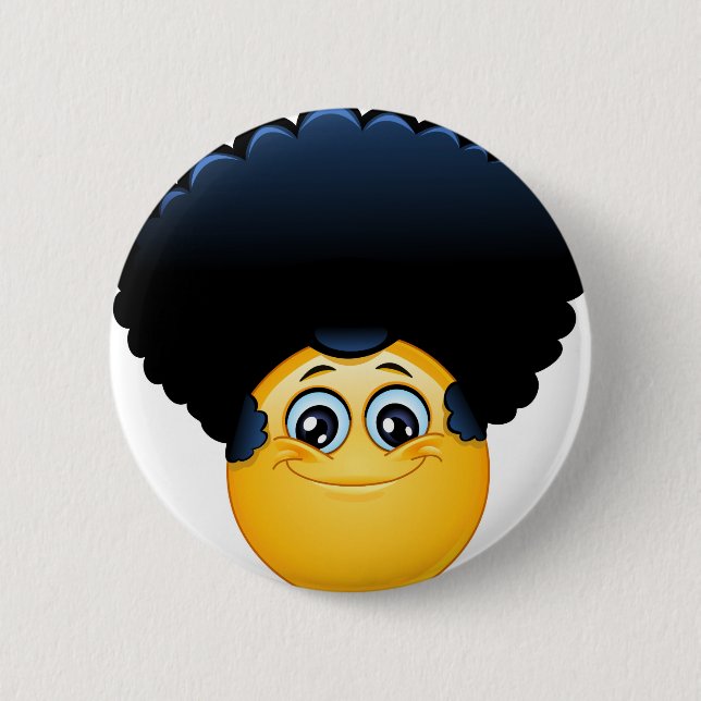 Badge Rond 5 Cm afro émoji (Devant)