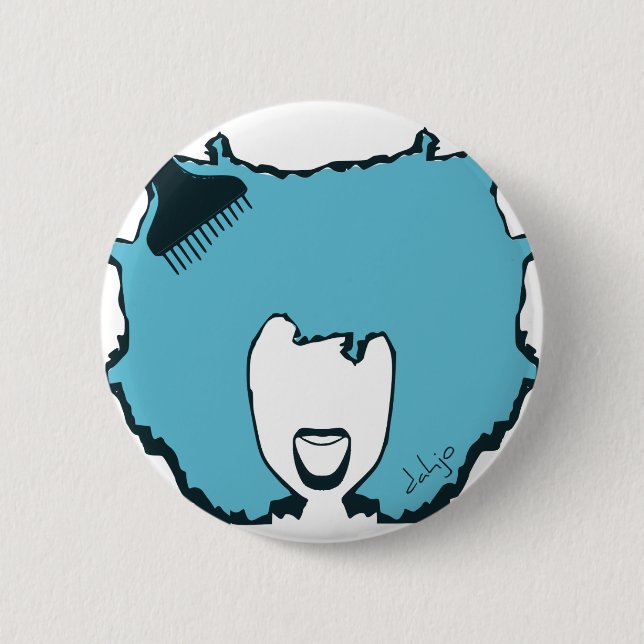 Badge Rond 5 Cm Afro Pick (Devant)