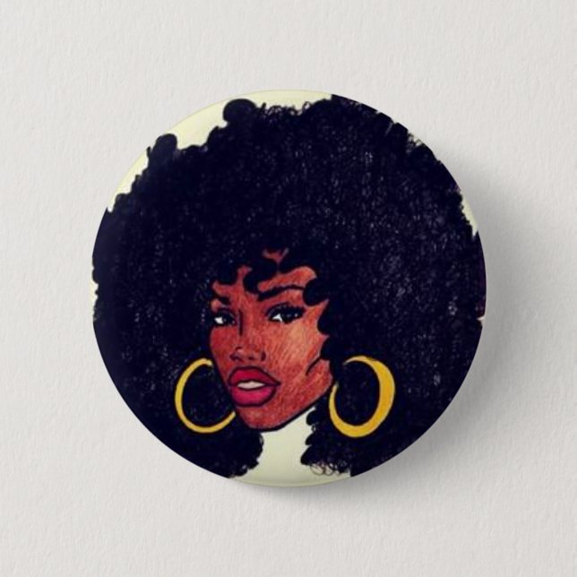 Badge Rond 5 Cm Afrocentric (Devant)