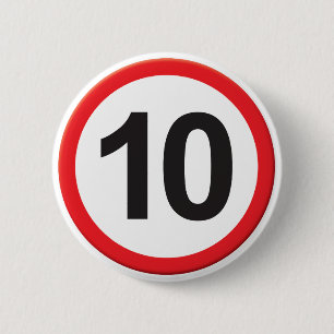 Badge Rond 5 Cm Âge 10