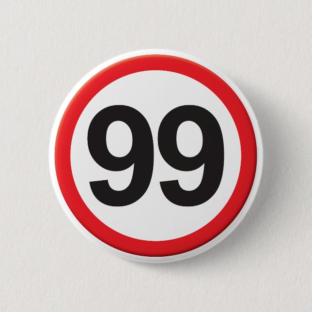 Badge Rond 5 Cm Âge 99 (Devant)