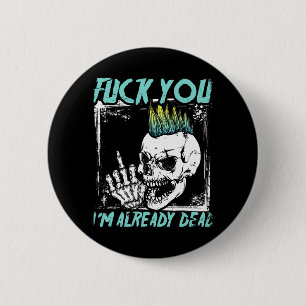 Badge Rond 5 Cm Agence gouvernementale punk pour hommes _ Punker R