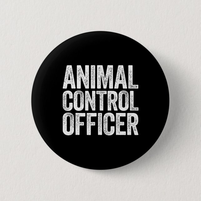 Badge Rond 5 Cm Agent de contrôle des animaux Costume correspondan (Devant)