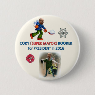 Badge Rond 5 Cm Agent de réservations de Cory pour le président