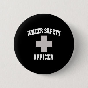 Badge Rond 5 Cm Agent de sécurité aquatique sarcastique Vacances d