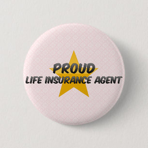 Badge Rond 5 Cm Agent fier d'assurance-vie