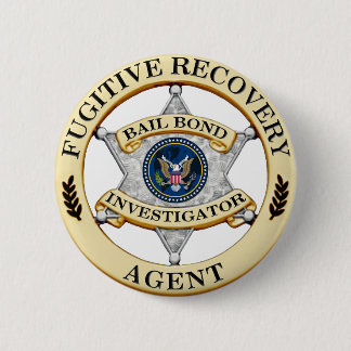 Badge Rond 5 Cm Agent fugitif de récupération