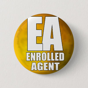 BADGE ROND 5 CM AGENT INSCRIT AU LOGO EA