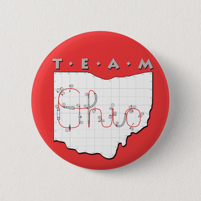 Badge Rond 5 Cm Agilité de l'Ohio d'équipe (Devant)