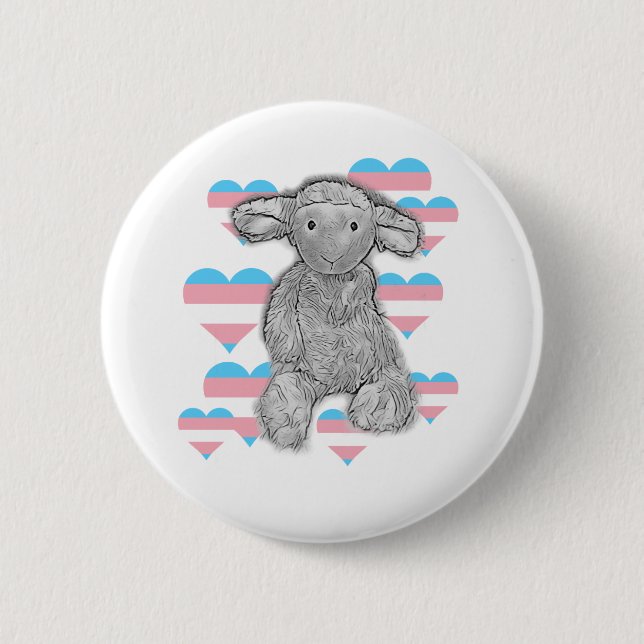 Badge Rond 5 Cm Agneau trans mou (Devant)