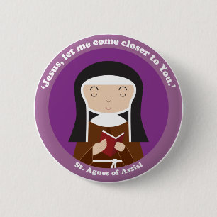 Badge Rond 5 Cm Agnès d'Assise