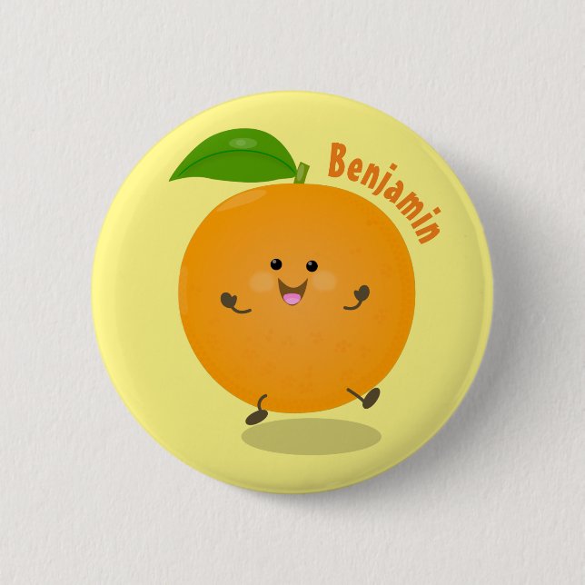 Badge Rond 5 Cm Agréable agrumes d'orange (Devant)