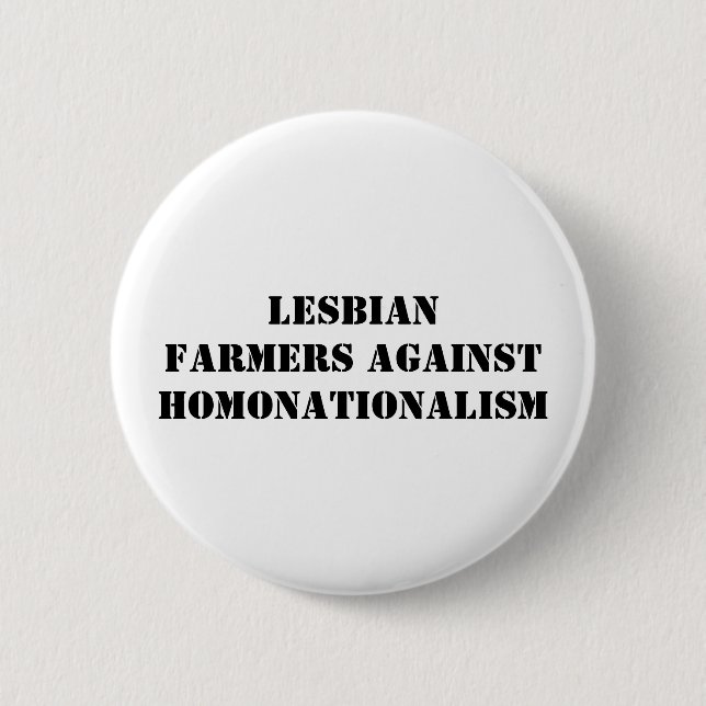 Badge Rond 5 Cm agriculteurs lesbiens contre le homonationalism (Devant)