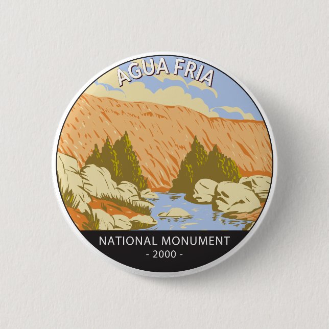 Badge Rond 5 Cm Agua Fria National Monument Badger Springs Canyon (Devant)