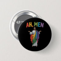 Ah Men drôle LGBT Gay Pride Jésus Drapeau Arc-en-c