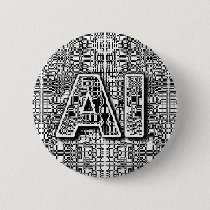 Badge Rond 5 Cm AI Chip Art