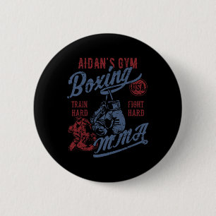 Badge Rond 5 Cm Aidan's Gym Boxing Mixed martial art Retro Design 