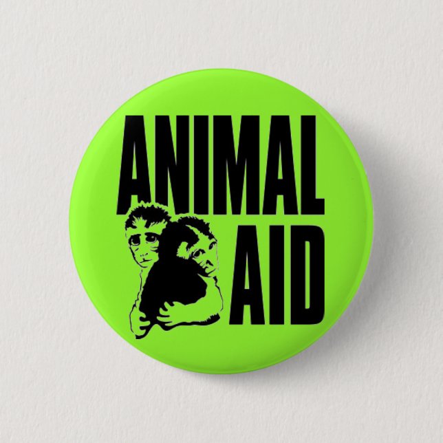 Badge Rond 5 Cm Aide aux animaux (Devant)