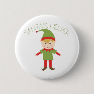 Badge Rond 5 Cm Aide de Santa