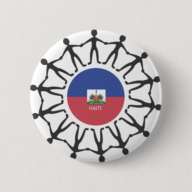 Badge Rond 5 Cm Aide Haïti (Devant)