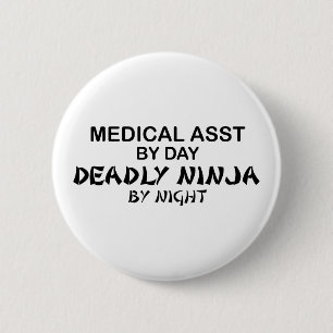 Badge Rond 5 Cm Aide médical Ninja mortel