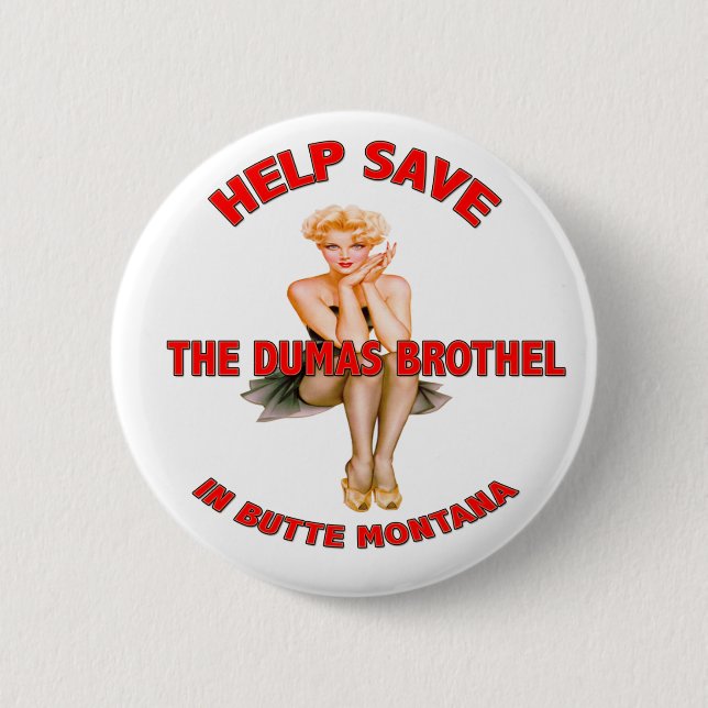 Badge Rond 5 Cm Aide sauver le Pin de bordel de doumas (Devant)