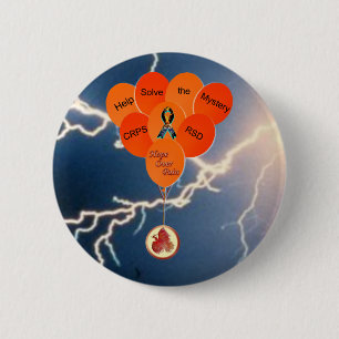 Badge Rond 5 Cm Aidez à résoudre le mystère CRPS RSD Hope over Pai