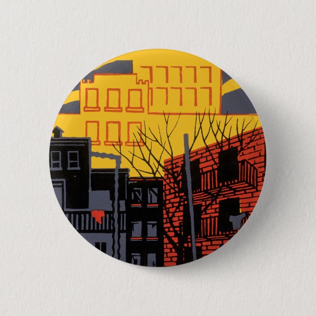Badge Rond 5 Cm Aidez votre quartier (Devant)
