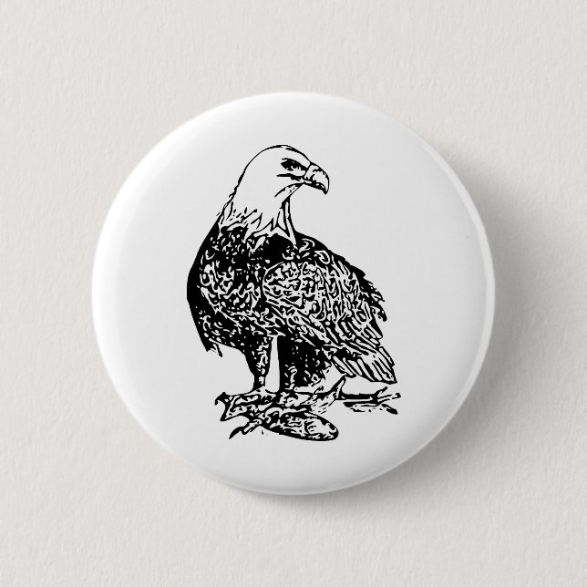 Badge Rond 5 Cm Aigle 2 (Devant)