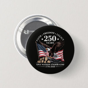 Badge Rond 5 Cm Aigle 250e anniversaire États-Unis