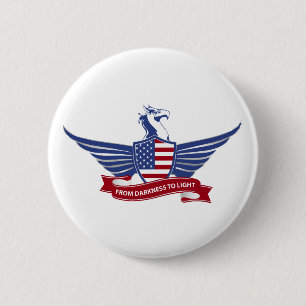 Badge Rond 5 Cm aigle américain