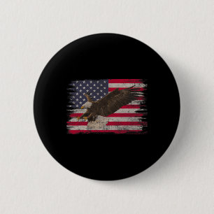 Badge Rond 5 Cm Aigle américain 4 juillet drapeau américain patrio