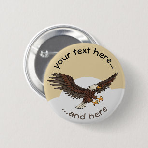 Badge Rond 5 Cm Aigle attaquant