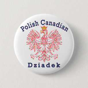 Badge Rond 5 Cm Aigle canadien polonais Dziadek