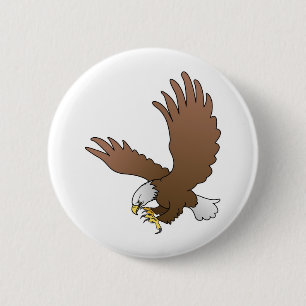 Badge Rond 5 Cm aigle chauve