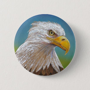Badge Rond 5 Cm Aigle de Bald