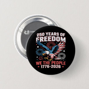 Badge Rond 5 Cm Aigle de la liberté 250 ans 250e anniversaire État