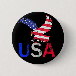 Badge Rond 5 Cm Aigle des États-Unis