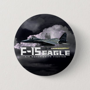 Badge Rond 5 Cm Aigle F-15