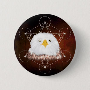Badge Rond 5 Cm aigle metatron