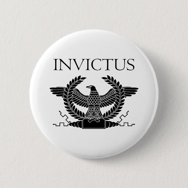 Badge Rond 5 Cm Aigle noir d'Invictus (Devant)
