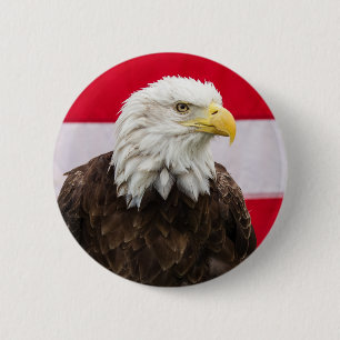 Badge Rond 5 Cm Aigle patriotique