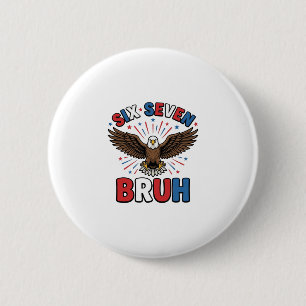 Badge Rond 5 Cm Aigle Patriotique Six Sept Bruh Design Vectoriel_1