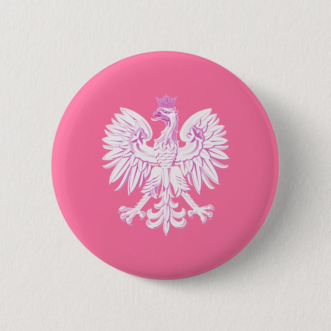 Badge Rond 5 Cm Aigle polonais (Devant)