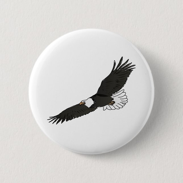 Badge Rond 5 Cm Aigle volant (Devant)